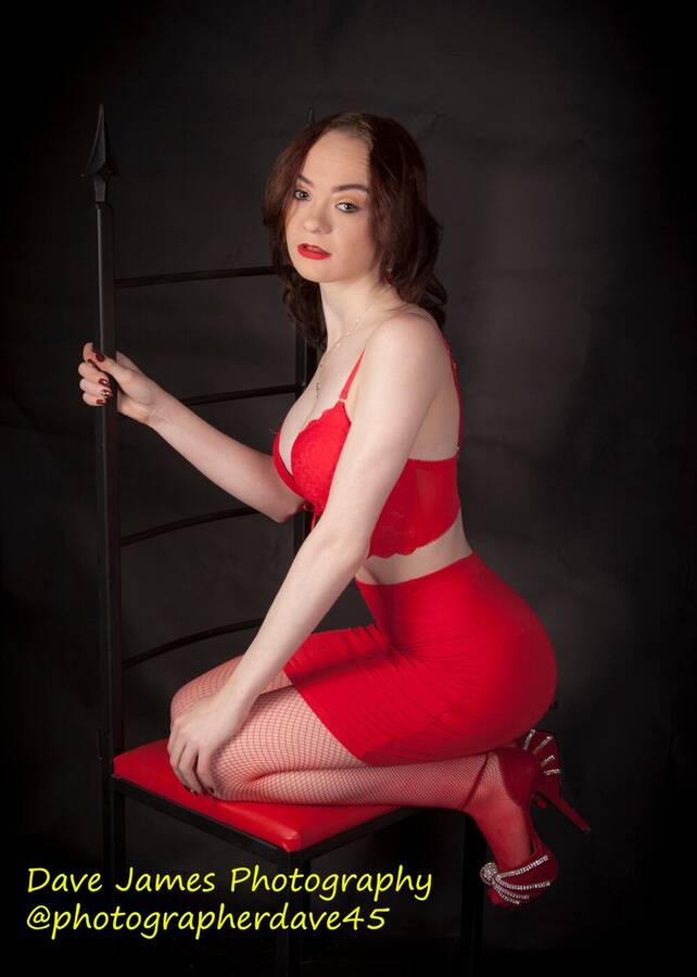 model RedHeavenz lingerie modelling photo taken by Erotic