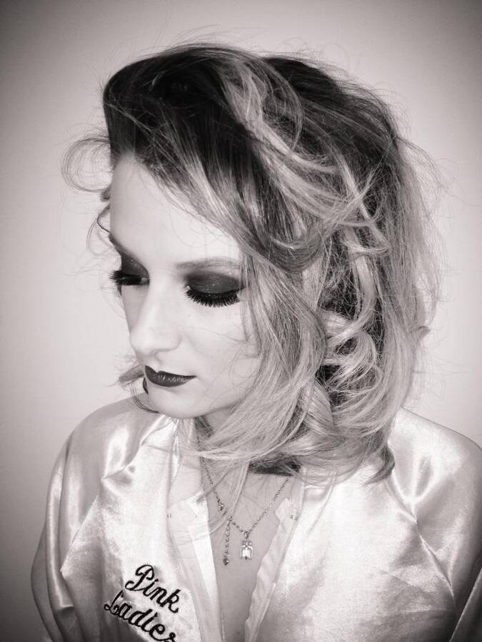 mua Charlotte Barker MUA hair modelling photo taken by @Charlotte+Barker+MUA . grease bad sandy inspired .
