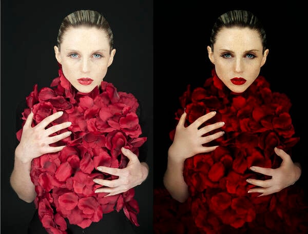 retoucher IDesignDigital portrait modelling photo. before and after .