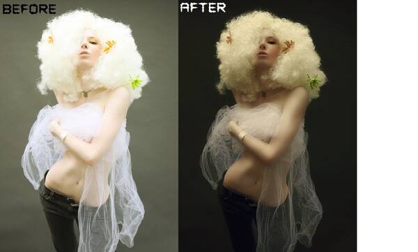 retoucher IDesignDigital fashion modelling photo. white balance and colour correction .