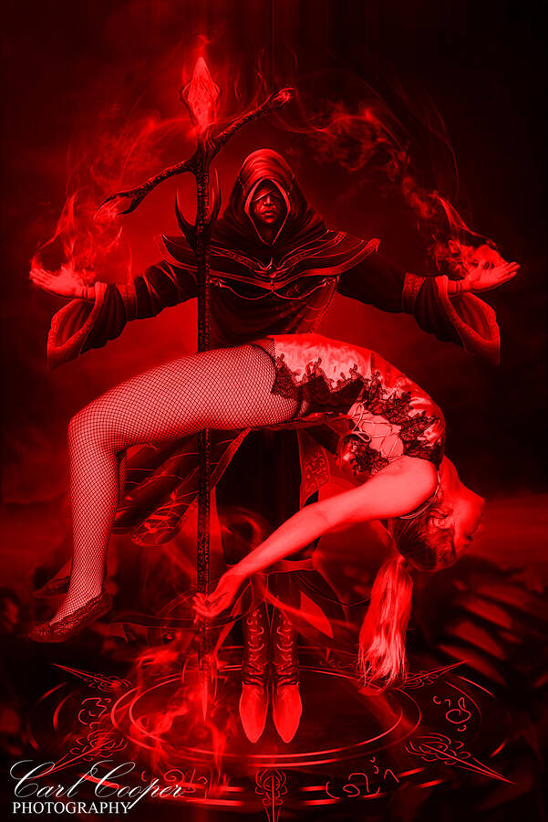 photographer Carl Cooper LRPS photomanipulation modelling photo taken at Hull Photography Studio with Dangeroux Delilah