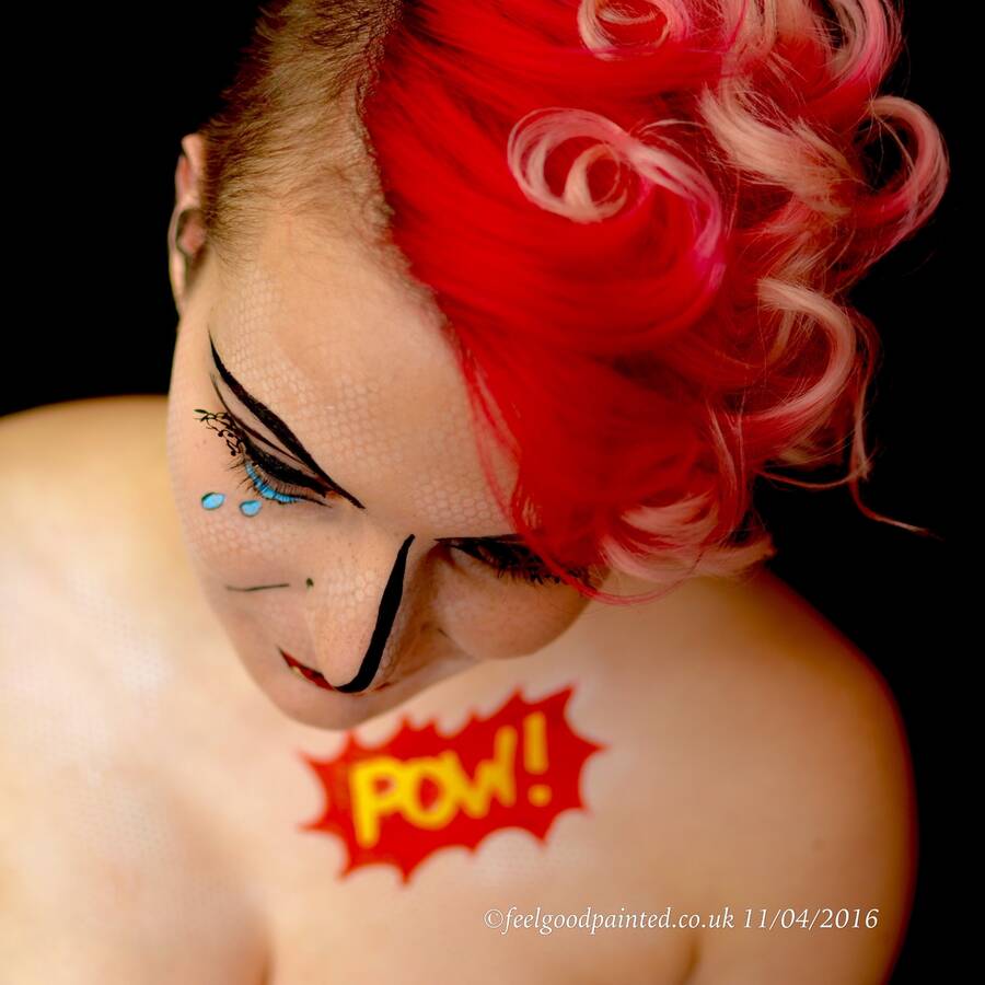 body painter Feelgoodpainted hair modelling photo taken at My studio taken by @feelgoodpainted