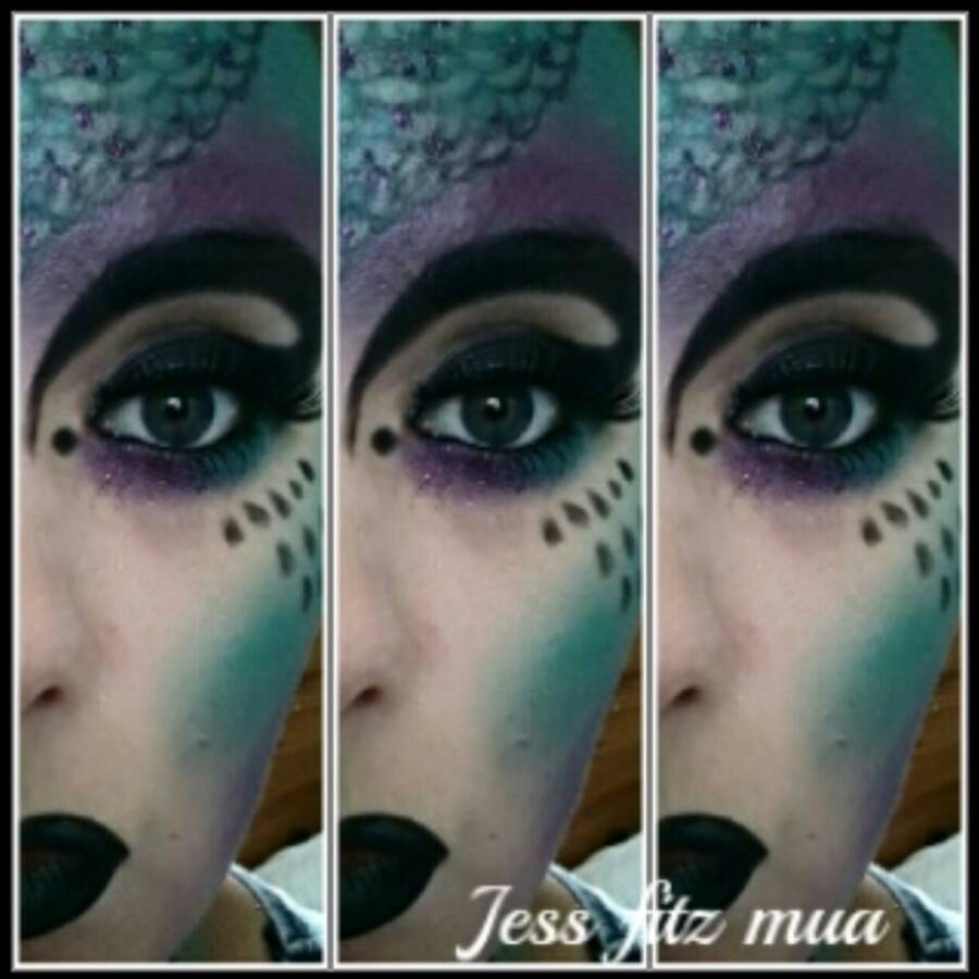 mua Jess fitzpatrick MUA hair modelling photo taken at My makeup room  with @Jess+fitzpatrick+MUA taken by @Jess+fitzpatrick+MUA. mermaid inspired makeup.