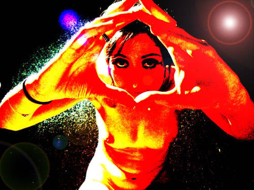 photographer DarkDuke theme modelling photo. this was a tribute i did for an acquaintance of mine who died recently i call it star girl for a starman i think you can guess the icon its dedicated to.
